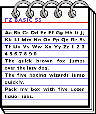 FZ BASIC 55 Normal animated font preview