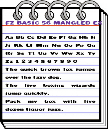 FZ BASIC 56 MANGLED EX Normal animated font preview