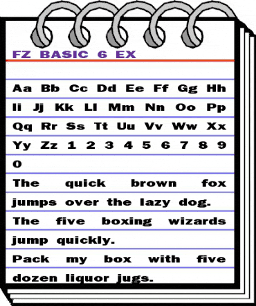 FZ BASIC 6 EX Normal animated font preview