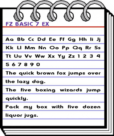 FZ BASIC 7 EX Normal animated font preview