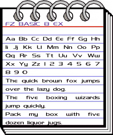 FZ BASIC 8 EX Normal animated font preview