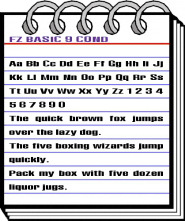 FZ BASIC 9 COND Normal animated font preview