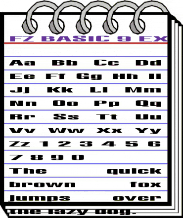 FZ BASIC 9 EX Normal animated font preview