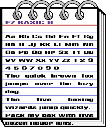 FZ BASIC 9 Normal animated font preview