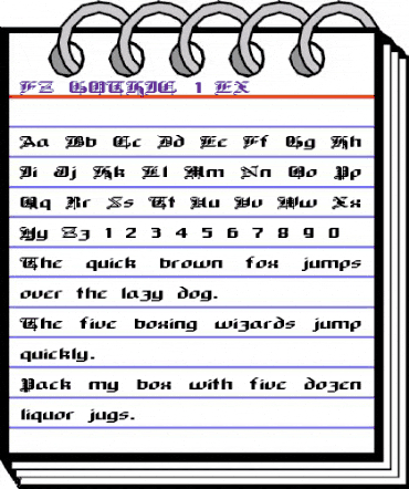 FZ GOTHIC 1 EX Normal animated font preview