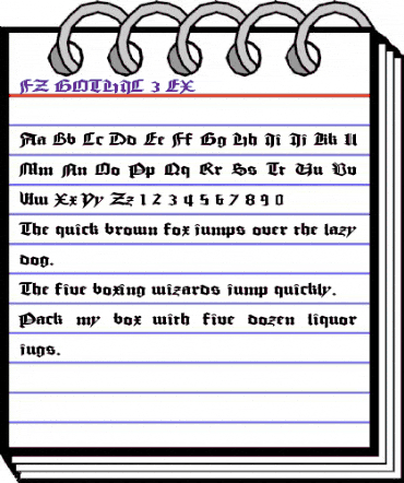 FZ GOTHIC 3 EX Normal animated font preview