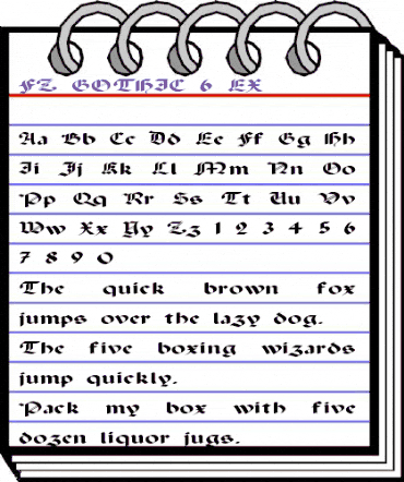 FZ GOTHIC 6 EX Normal animated font preview