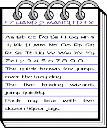 FZ HAND 2 MANGLED EX Normal animated font preview