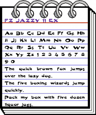 FZ JAZZY 11 EX Normal animated font preview