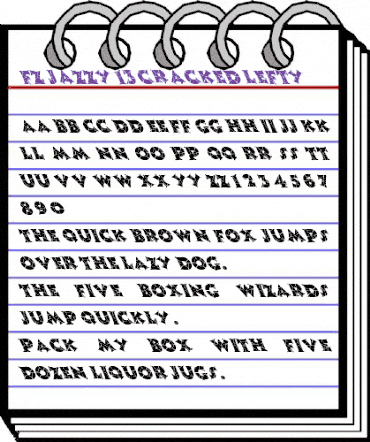 FZ JAZZY 13 CRACKED LEFTY Normal animated font preview