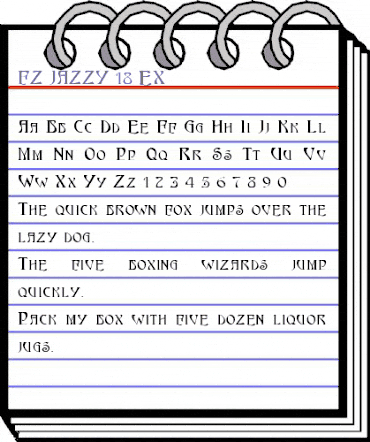 FZ JAZZY 18 EX Normal animated font preview