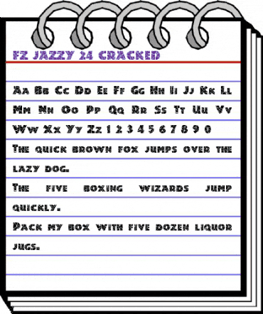 FZ JAZZY 24 CRACKED Normal animated font preview