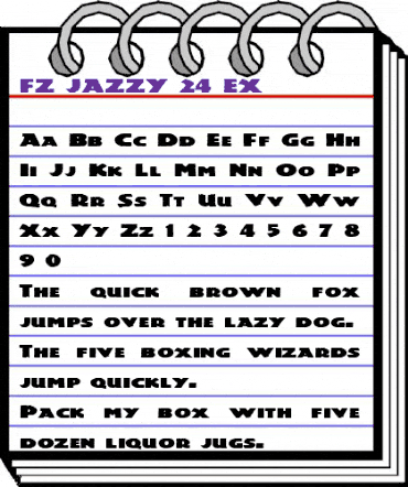 FZ JAZZY 24 EX Normal animated font preview