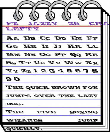 FZ JAZZY 26 CRACKED LEFTY Normal animated font preview