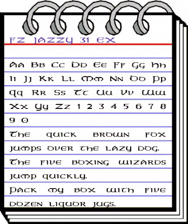FZ JAZZY 31 EX Normal animated font preview