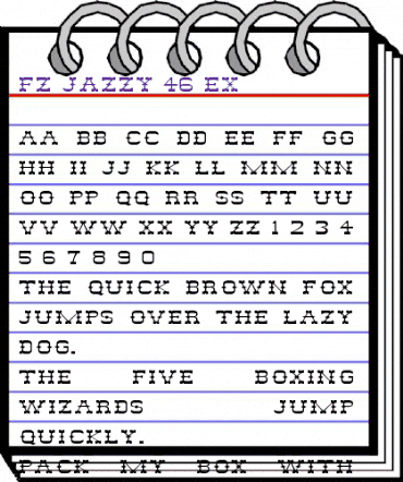 FZ JAZZY 46 EX Normal animated font preview