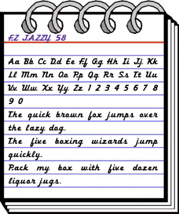 FZ JAZZY 58 Normal animated font preview
