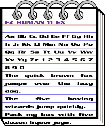 FZ ROMAN 11 EX Normal animated font preview