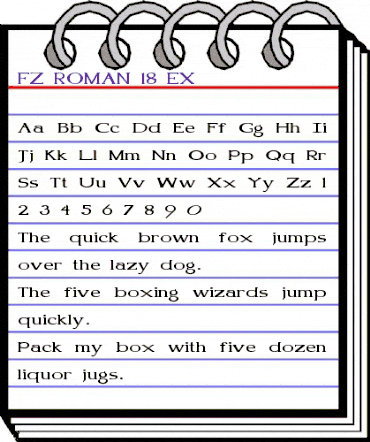 FZ ROMAN 18 EX Normal animated font preview