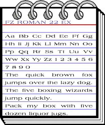FZ ROMAN 22 EX Medium animated font preview