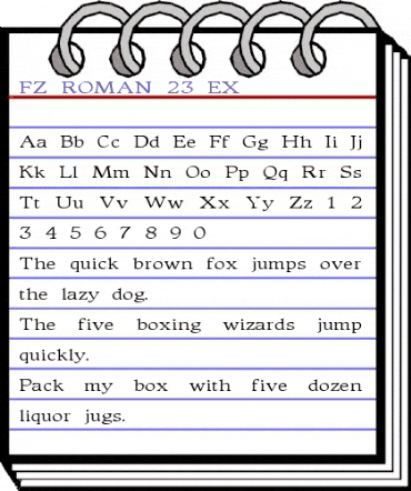 FZ ROMAN 23 EX Normal animated font preview