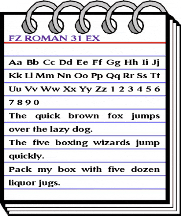 FZ ROMAN 31 EX Normal animated font preview