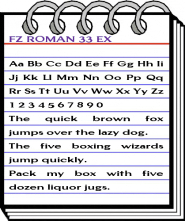 FZ ROMAN 33 EX Normal animated font preview