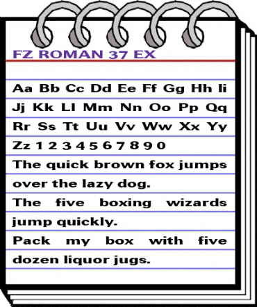 FZ ROMAN 37 EX Normal animated font preview