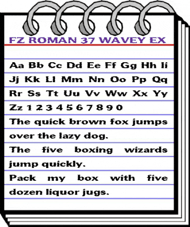 FZ ROMAN 37 WAVEY EX Normal animated font preview