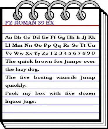 FZ ROMAN 39 EX Normal animated font preview