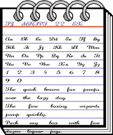 FZ SCRIPT 22 EX Normal animated font preview