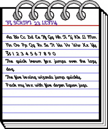 FZ SCRIPT 23 LEFTY Normal animated font preview