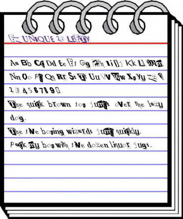 FZ UNIQUE 23 LEFTY Normal animated font preview