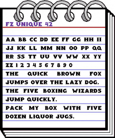 FZ UNIQUE 42 Normal animated font preview