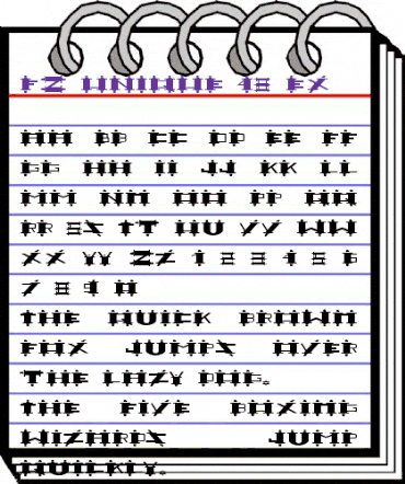 FZ UNIQUE 48 EX Normal animated font preview