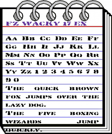 FZ WACKY 17 EX Normal animated font preview