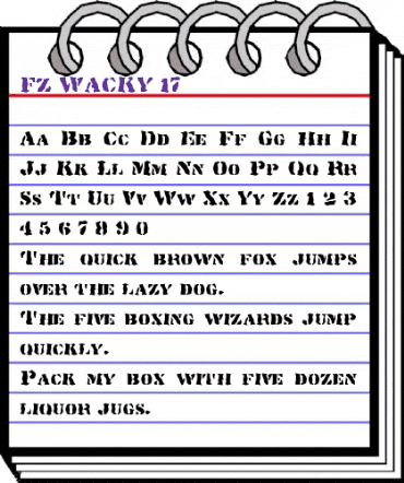 FZ WACKY 17 Normal animated font preview