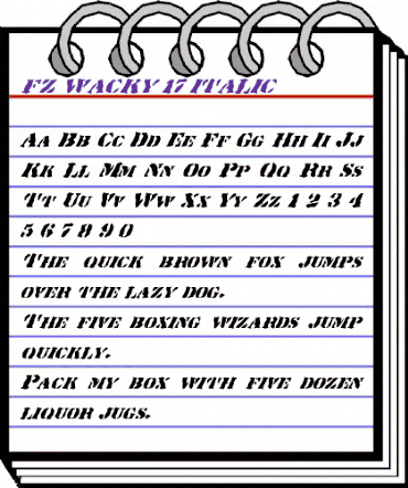 FZ WACKY 17 ITALIC Normal animated font preview FZ WACKY 17 ITALIC Normal animated font preview