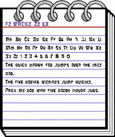 FZ WACKY 22 EX Normal animated font preview