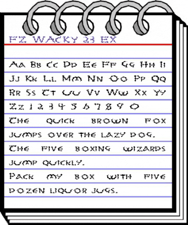FZ WACKY 23 EX Normal animated font preview FZ WACKY 23 EX Normal animated font preview