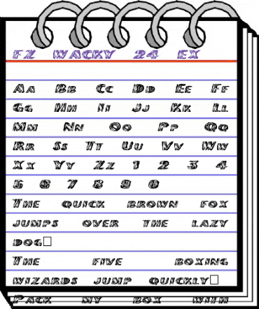 FZ WACKY 24 EX Normal animated font preview