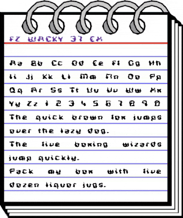 FZ WACKY 37 EX Normal animated font preview