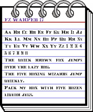 FZ WARPED 17 Normal animated font preview