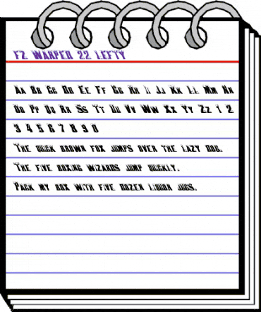 FZ WARPED 22 LEFTY Normal animated font preview FZ WARPED 22 LEFTY Normal animated font preview