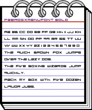 F-Zero GX Menu Font Bold Bold animated font preview