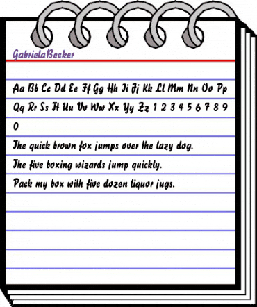 GabrielaBecker Regular animated font preview GabrielaBecker Regular animated font preview