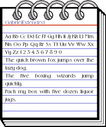 GabrielExtended Regular animated font preview