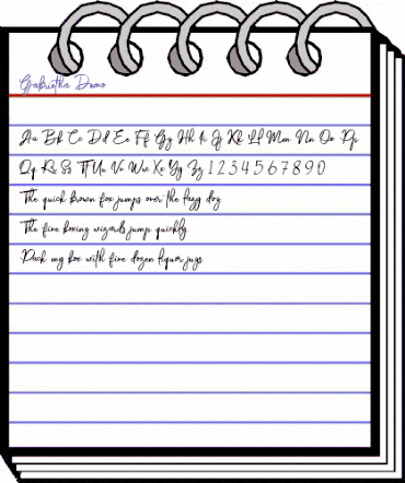 Gabrietha Demo Regular animated font preview