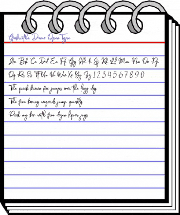 Gabrietha Demo Regular animated font preview