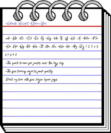 Gabuek Script Gabuek Script animated font preview